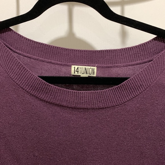 Purple boat neck sweater - Picture 2 of 4